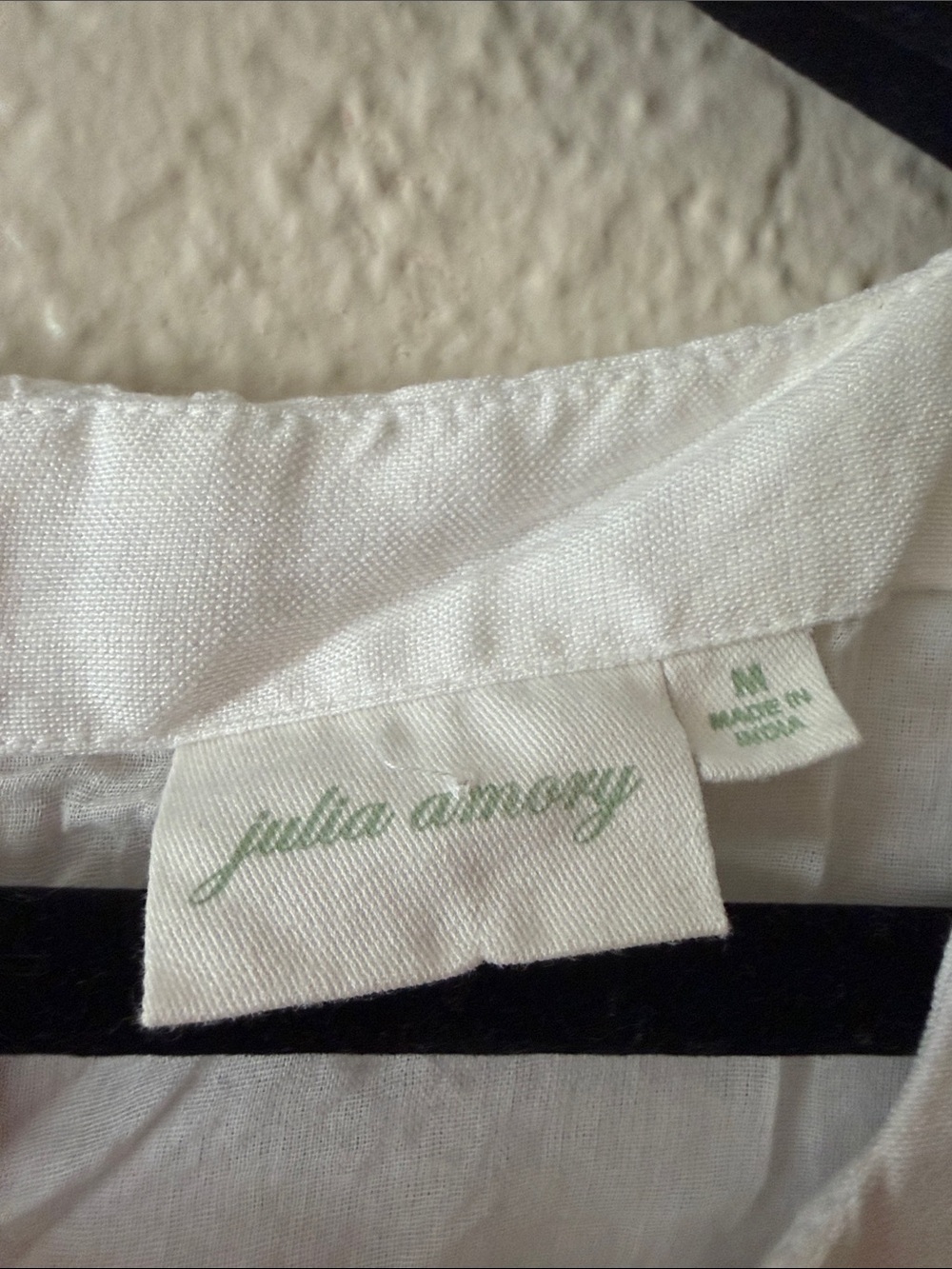 Julia Amory Serena Linen Blend Dress Size S Blanc White Mini Sleeveless Shift - Picture 8 of 8